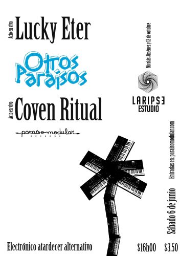 Afiche concierto OP1 lukcy+coven ritual
